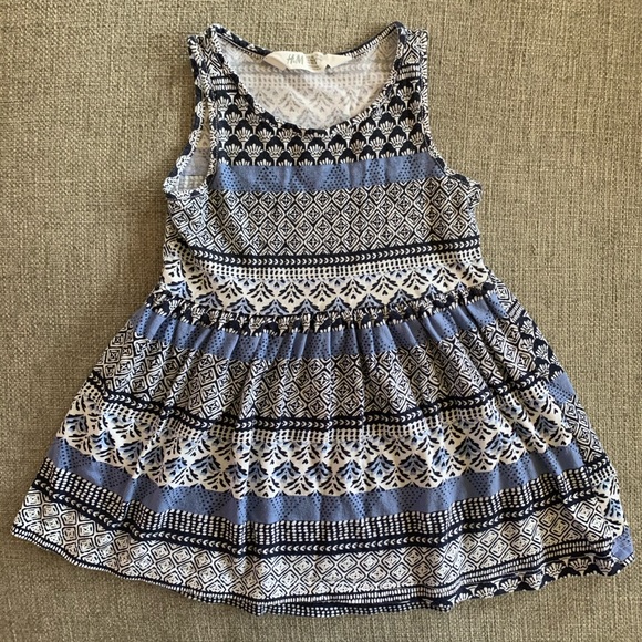 H&M Print Dress with Denim Vest - Picture 2 of 4